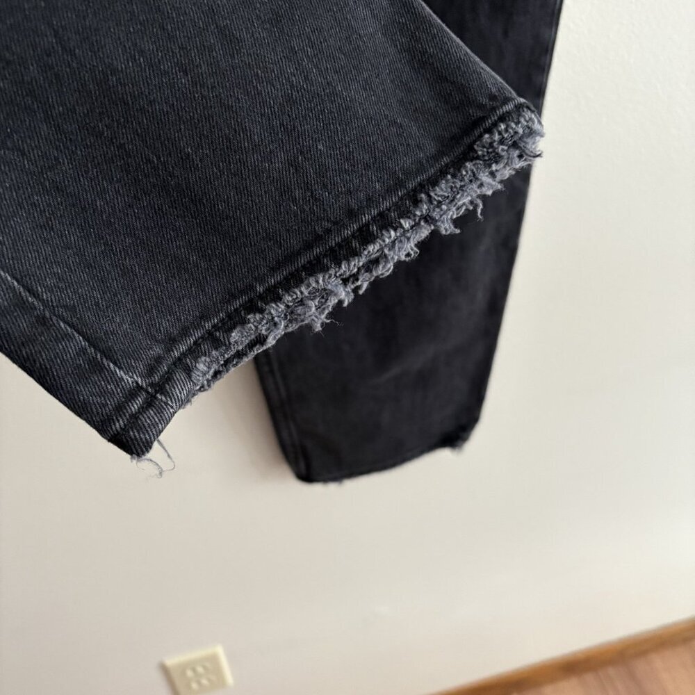Abercrombie & Fitch Women 29/8XS Black Distressed The Dad High Rise Jeans NWT - Picture 4 of 16